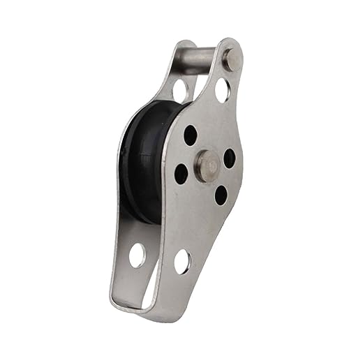 ABOOFAN Edelstahl Umlenkrolle mit Nylonseil Rostfrei Korrosionsbeständig Hohe Tragkraft Flexibel Einsetzbar für Hebevorrichtungen und Lasten Zeitsparend und Kraftschonend Beim Anheben von ABOOFAN