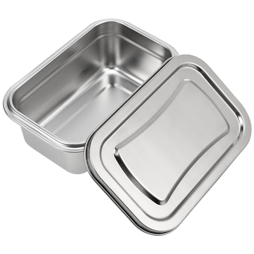 ABOOFAN Eisbox Behälter für die Eisherstellung Behälter mit Deckel Wiederverwendbare Eiscremebehälter Eiscreme-Etui für den Haushalt Lebensmittel schärfer Edelstahlbox von ABOOFAN