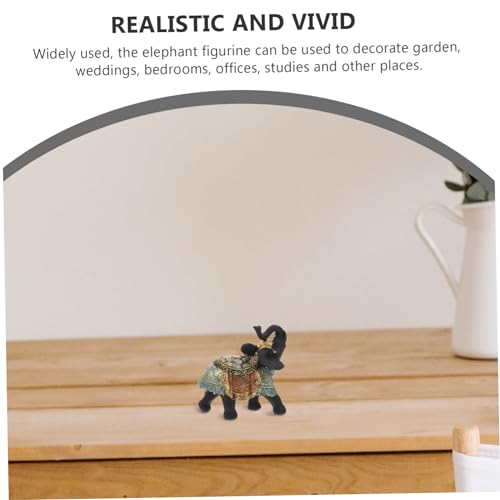 ABOOFAN Elefant Tischdekoration aus Resin Handgefertigte Elefantenfigur für Zuhause Büro Weinregal Vielseitige Dekofigur für Langlebiges Detailreiches Design Stabiler Stand für Tische von ABOOFAN