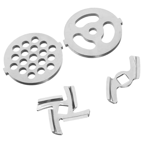 ABOOFAN Ersatzscheibe und Messer Set Robuste Metallfleischwolf Zubehör Teiliges Set für Küchenmaschine Langlebig und Leicht zu Reinigen von ABOOFAN