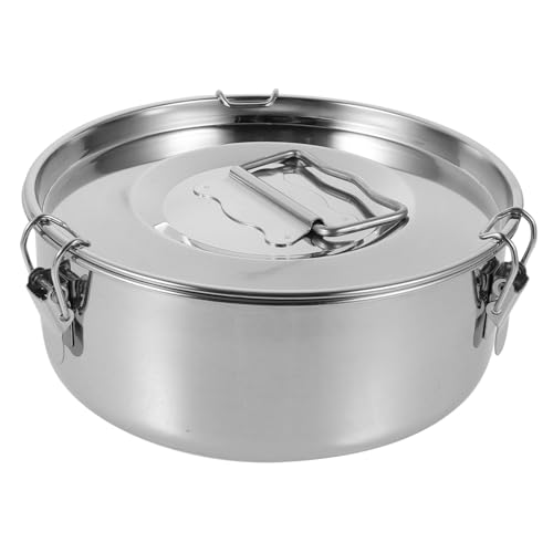 ABOOFAN Flanform aus Edelstahl mit Deckel Kleiner Dampfgarer für Flan Pudding und Vielseitiges Kochen Hitzebeständig Kratzfest Spülmaschinengeeignet mit Griff für Einfaches Herausheben von ABOOFAN