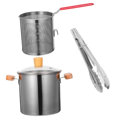 ABOOFAN Fritteuse mit Korb Frittierpot für Zuhause Multifunktional für Frittieren Kochen und Schmoren Sicher und Kompakt für Kleine Küchen von ABOOFAN