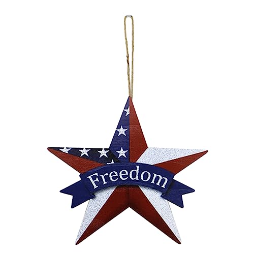 ABOOFAN Fünfzackiger Stern Wandbehang 4. Juli Sternverzierungen Patriotische Sternverzierungen Gedenktag-Stern-Tag Vereinigte Staaten Sterncharme Holz Tag Der Unabhängigkeit Berühmtheit von ABOOFAN