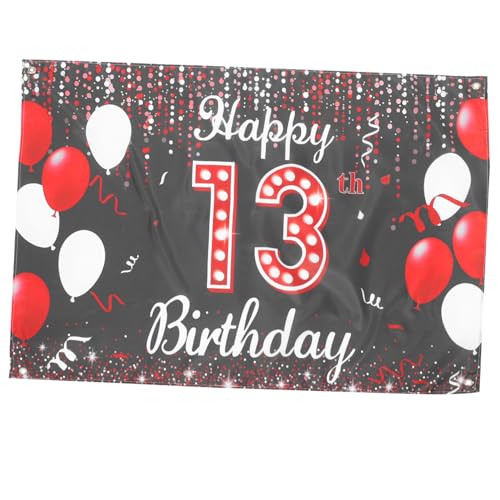 ABOOFAN Geburtstag Banner Hintergrund aus Leicht und Langlebig Rote und Schwarze Ballons Design Einfache Aufhängung Wiederverwendbar für Jungen Party Deko und Fotohintergrund ABOOFAN Geburtstag Banner Hintergrund aus Leicht und Langlebig Rote und Schwarze Ballons Design Einfache Aufhängung Wiederverwendbar für Jungen Party Deko und Fotohintergrund von ABOOFAN