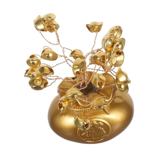 ABOOFAN Geldbaum Topf Heimdekoration Bürodekoration Geldbaum Schreibtischdekoration Chinesischer Künstlicher Reichtumsbaum Ornament Feng Shui Geldmünzenbaum von ABOOFAN
