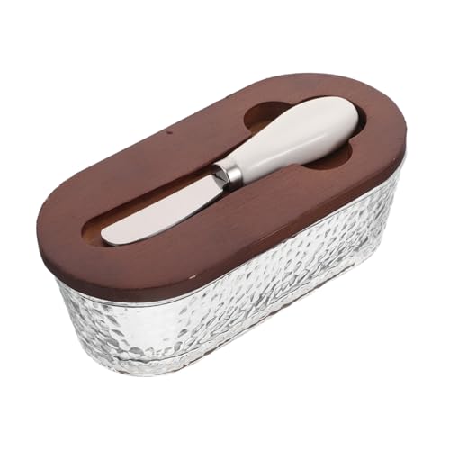 ABOOFAN Glas Butterdose mit Deckel und Spachtel Luftdichte Butterdose für Kühlschrank und Theke Versatile Käse Butteraufbewahrung mit Klarsicht ABOOFAN Glas Butterdose mit Deckel und Spachtel Luftdichte Butterdose für Kühlschrank und Theke Versatile Käse Butteraufbewahrung mit Klarsicht von ABOOFAN