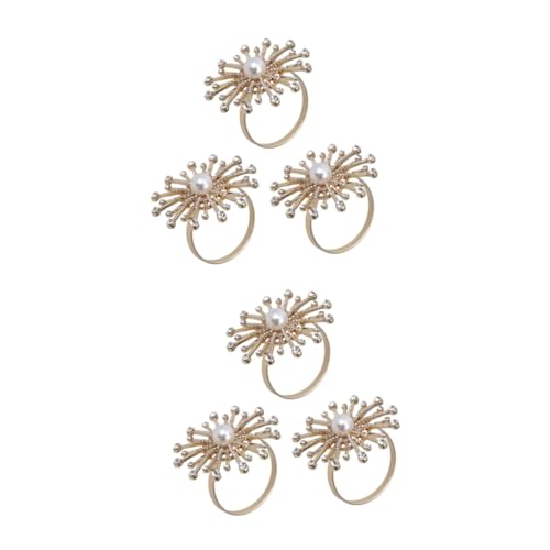 ABOOFAN 6 STK aus Legierung Serviettenringhalter Serviettenhalter Diamant Serviettenschnalle Perle von ABOOFAN