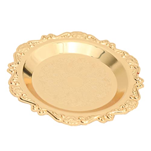 ABOOFAN Goldenes Schmuck Organizer Tablett Dekorative Schmuckablage Schmuck und Dessertspeicher Tablett Vielseitig Verwendbar Leicht und Handlich von ABOOFAN