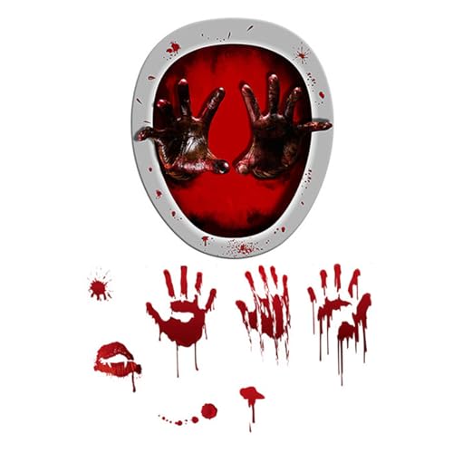 ABOOFAN Gruselige Halloween Wc Aufkleber Blutige Handabdrücke Toiletten Dekoration Wandsticker für Badezimmer Party Deko Abziehbar Umweltfreundlich Realistisch Gestaltet ABOOFAN Gruselige Halloween Wc Aufkleber Blutige Handabdrücke Toiletten Dekoration Wandsticker für Badezimmer Party Deko Abziehbar Umweltfreundlich Realistisch Gestaltet von ABOOFAN