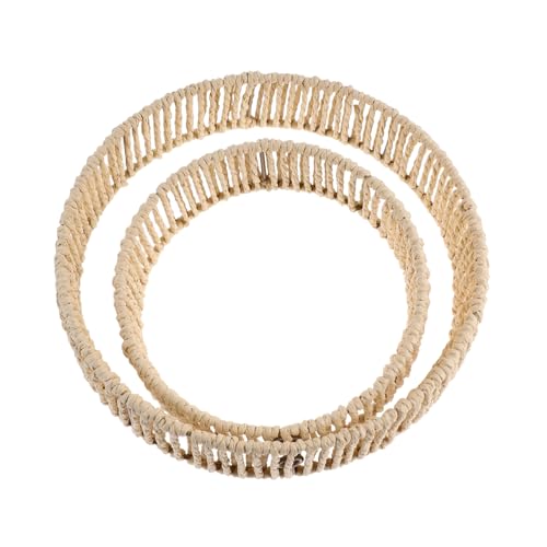 ABOOFAN Handgefertigter Paper Rope Lampshade Handgewebter Lampenschirm Ersatz für Kronleuchter Pendelleuchten Stehlampen Natürlicher Look Einfache Montage Rustikale Deckenleuchte für Küche von ABOOFAN