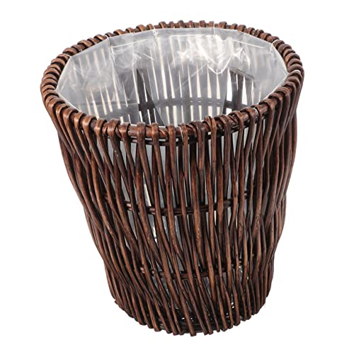 ABOOFAN Handgewebter Rattanmülleimer Dekorativer Abfallkorb für Büro Wohnzimmer Schlafzimmer und Küche Umweltfreundlicher Stabiler Abfallbehälter aus Geflochtenem Material Vintage Design ABOOFAN Handgewebter Rattanmülleimer Dekorativer Abfallkorb für Büro Wohnzimmer Schlafzimmer und Küche Umweltfreundlicher Stabiler Abfallbehälter aus Geflochtenem Material Vintage Design von ABOOFAN