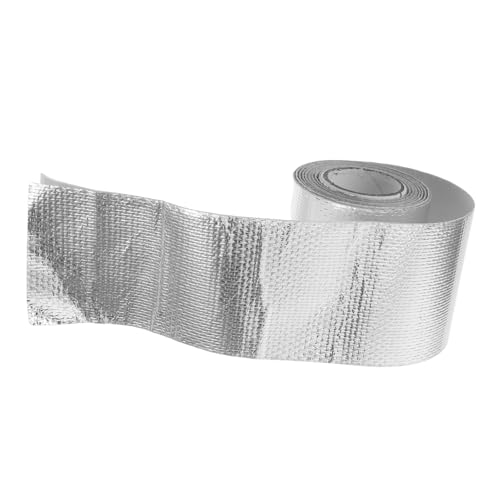 ABOOFAN Hitzeschutzband Aluminiumfasergewebe Selbstklebend Hitzebeständig Flexibel mit Verstellbarer für Auspuff Motor Kabel Hitzebeständige Isolierung Robust Langlebig ABOOFAN Hitzeschutzband Aluminiumfasergewebe Selbstklebend Hitzebeständig Flexibel mit Verstellbarer für Auspuff Motor Kabel Hitzebeständige Isolierung Robust Langlebig von ABOOFAN