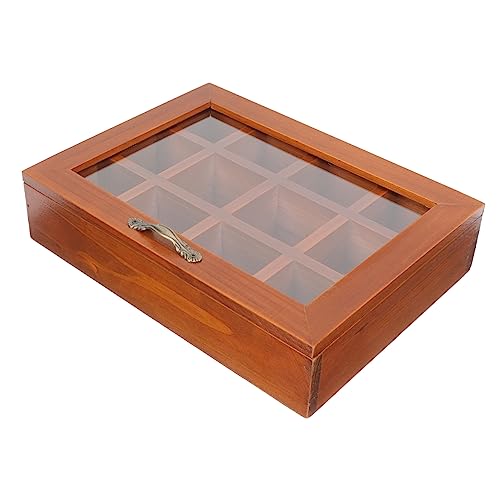 ABOOFAN Holz Schmuckbox mit Transparentem Acryldeckel Fach Vintage Schmuckaufbewahrung Weiches Innenfutter Kompakte Holzschatulle für Uhren Ringe Armbänder Schmuckvitrine von ABOOFAN