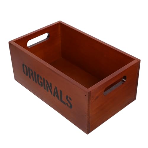 ABOOFAN Holzkiste Organizer für Schreibtisch Vintage Stil Stabile Aufbewahrungsbox für Büro und Haushalt Kompakte Platzsparend und Praktisch für Kleine Gegenstände von ABOOFAN