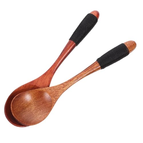 ABOOFAN Holzlöffelbesteck Honiglöffel für Tee große Löffel zum Mini Servierlöffel Kochlöffel Reispaddel Löffel servieren Eisteelöffel Reiskocherlöffel Light Brown von ABOOFAN