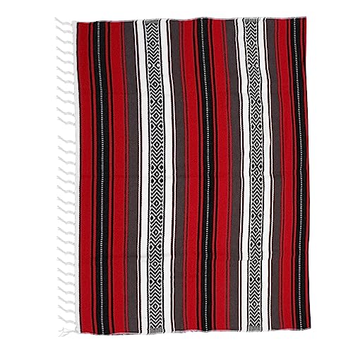 ABOOFAN Jacquard Schalmatte Tortilla-Decke Blended Cape Gewebte Baumwolle Fitnessstudio Trainieren waschbar Pilates Leicht Serape Abdeckung gesteppt mexikanische Decke Sofa -Decke Kaffee von ABOOFAN