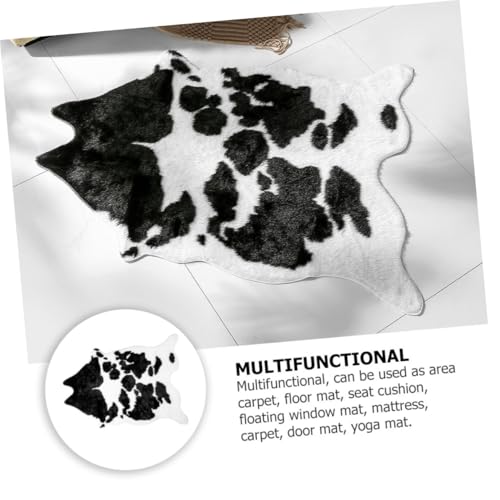 ABOOFAN Kleiner Schwarzer Weißer Kuhfell Teppich aus Weichem Kunstfell Vielseitige Waschbare Bodenmatte für Wohnzimmer rutschfest Warm und Dekorativ Hochwertiger Polyester Multifunktional ABOOFAN Kleiner Schwarzer Weißer Kuhfell Teppich aus Weichem Kunstfell Vielseitige Waschbare Bodenmatte für Wohnzimmer rutschfest Warm und Dekorativ Hochwertiger Polyester Multifunktional von ABOOFAN