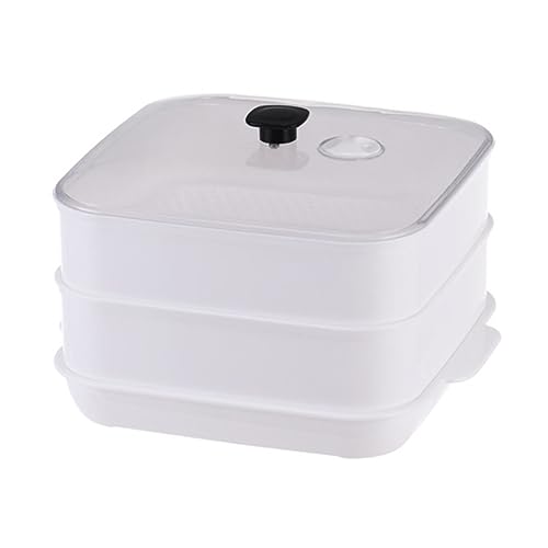 ABOOFAN Mikrowellen-dampfgarer Lagig Quadratischer Dampfgarer Für Gemüse Mikrowellen-zubehör Schnelles Und Gesundes Kochen Zu Hause Für Ramen Pasta Und Mehr von ABOOFAN