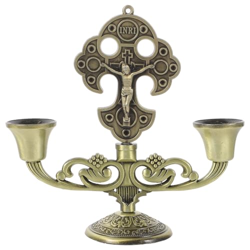 ABOOFAN Leuchter der christlichen Kirche Säulenleuchterhalter Retro Essen für den einzug kerzenständer Weihnachten Kerzenhalter für Tisch Kerzenständer aus Metall Zinklegierung von ABOOFAN