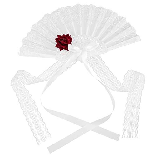 ABOOFAN Lolita-Fan Spitzenfächer Für Lolita Handventilator Tanzende Requisiten Handgebläse Retro-Stil-Fan Spitzenfächer Für Cosplay Handfaltbare Ventilatoren Tanzender Fan Seidentuch Weiß ABOOFAN Lolita-Fan Spitzenfächer Für Lolita Handventilator Tanzende Requisiten Handgebläse Retro-Stil-Fan Spitzenfächer Für Cosplay Handfaltbare Ventilatoren Tanzender Fan Seidentuch Weiß von ABOOFAN