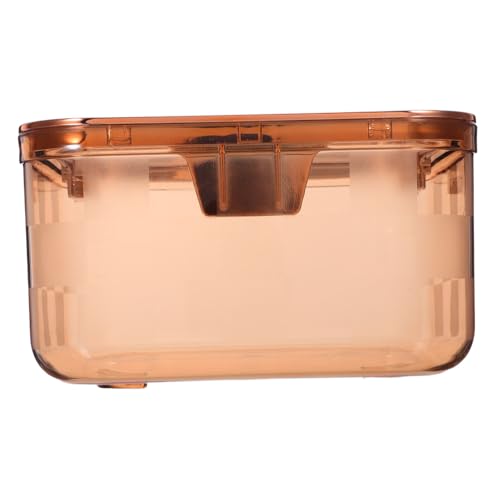 ABOOFAN Mini Desktop Müllbehälter Transparent mit Deckel Kompakter Push Top Abfalleimer für Schreibtisch Büro Studentenwohnheim und Kleine Räume Praktischer Ordnungshelfer und von ABOOFAN