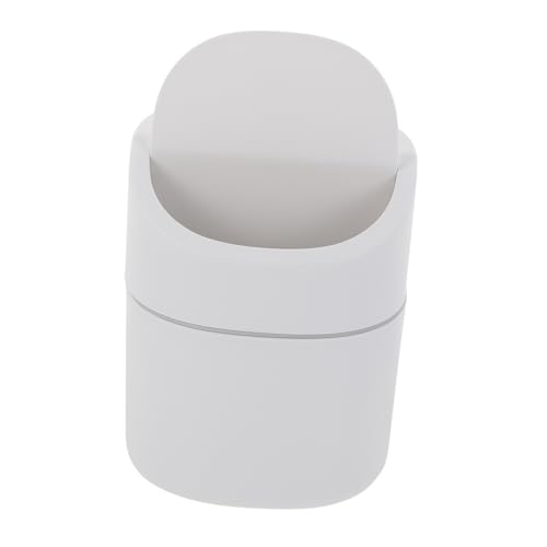 ABOOFAN Mini Desktop Mülleimer mit Klappdeckel Kompakter Kunststoff abfallbehälter für Büro und Küche Praktischer Schreibtisch abfalleimer zur Müllaufbewahrung Platzsparend und Sauber für von ABOOFAN