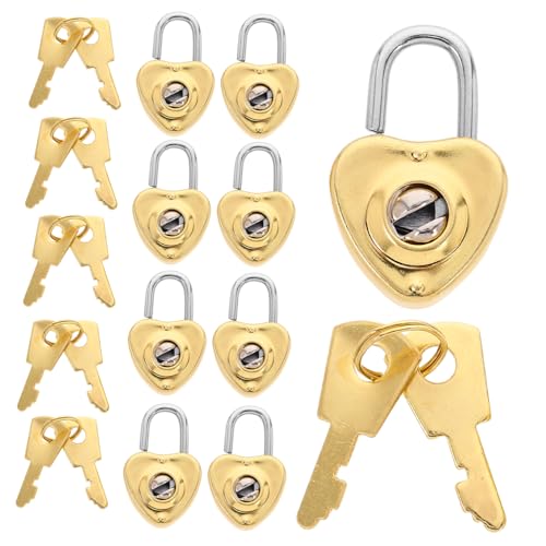 ABOOFAN Mini Herz Schloss Herzförmige Vorhängeschlösser mit Schlüssel für Tagebücher Schmuckkästchen Handtaschen und Robustes Design ABOOFAN Mini Herz Schloss Herzförmige Vorhängeschlösser mit Schlüssel für Tagebücher Schmuckkästchen Handtaschen und Robustes Design von ABOOFAN