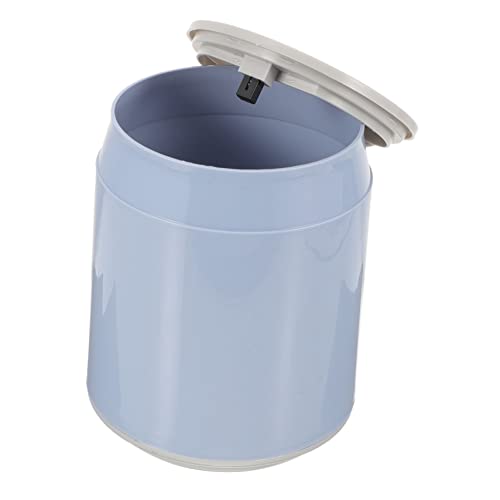 ABOOFAN Mini Tischmülleimer mit Deckel Tragbarer Abfalleimer aus Kunststoff für Büro und Zuhause Schmaler Design Mülleimer für Schreibtisch Langlebig und Geruchlos für Kleine Räume von ABOOFAN