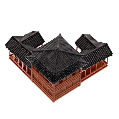 ABOOFAN Miniatur Japanischer Pavillon Traditionelle Asiatische Architektur Modell für Zen Garten Aquarium Deko Micro Landschaft Gestaltung Stilvolles Wohn und Arbeitszimmer Accessoire von ABOOFAN