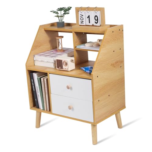 ABOOFAN Moderner Nachttisch aus Robustem Eichenholz mit Schublade Natürlicher Farbton Kompakte Großzügiger Stauraum Eleganter Beistelltisch für Schlafzimmer und Boxspringbetten ABOOFAN Moderner Nachttisch aus Robustem Eichenholz mit Schublade Natürlicher Farbton Kompakte Großzügiger Stauraum Eleganter Beistelltisch für Schlafzimmer und Boxspringbetten von ABOOFAN