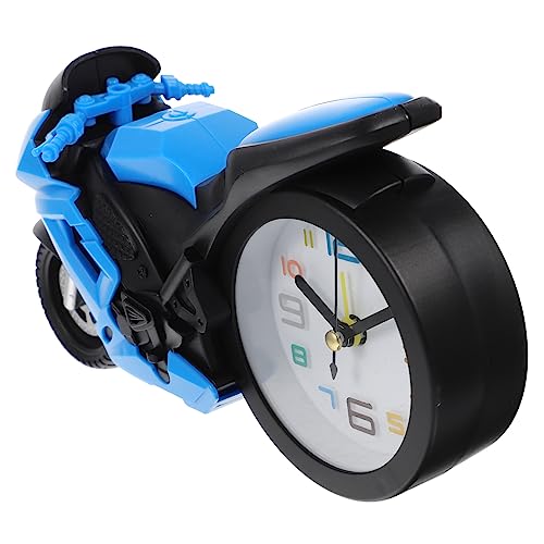 ABOOFAN Motorrad Wecker Ornamente Klein Für Wecker Motorrad -Cross Motorrad Uhr Motorräder Motorradmodell Motorrad Modell Blue Bewegung von ABOOFAN