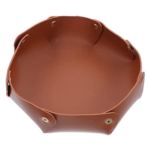 ABOOFAN PU Ablage Tray Kleines Desktop Aufbewahrungsorganizer Praktische Sortierbox für Schlüssel Schmuck und Kleinteile Robust Pflegeleicht für Zuhause und Büro von ABOOFAN