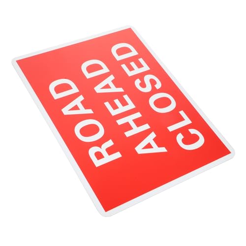 ABOOFAN PVC Verkehrszeichen Straßenabsperrung Symbol Warnschild aus Robustem Leichtem PVC für Klare Sichtbarkeit und Einfache Montage bei Straßensperrungen von ABOOFAN