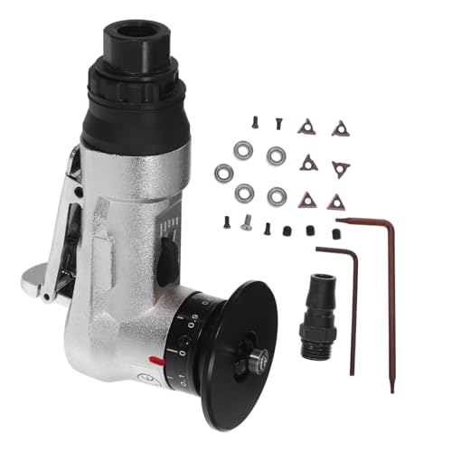ABOOFAN Pneumatische Schamtrimmer Mini Handheld Pneumatic Schamfering Machine Metallfalker -Werkzeug für Stahl Handwerkzeug für Handheld Chamferer Anfasgerät Aluminiumlegierung Silber von ABOOFAN