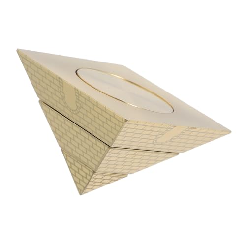 ABOOFAN Brass Pyramid Statue Rotierende Pyramidenfigur Für Schreibtisch Feng Shui Deko Messing Pyramide Als Für Zuhause Büro Wohnraum Elegante Tischdekoration von ABOOFAN