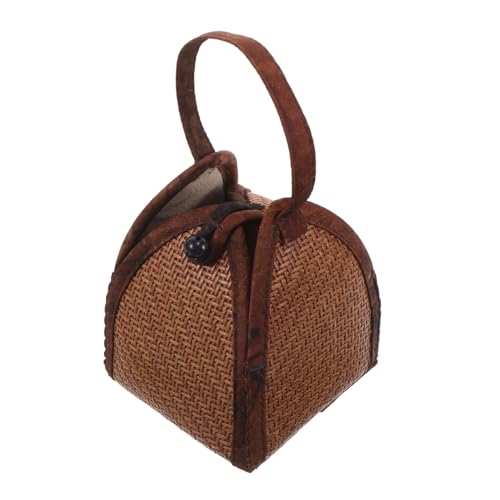ABOOFAN Rattan Tasche Für Teezubehör Aufbewahrungsbox Für Teetassen Und Teebeutel Handgefertigte Runde Tasche Aus Gewebtem Rattan Mit Sicherem Verschluss Und Leichtem Griff Für ABOOFAN Rattan Tasche Für Teezubehör Aufbewahrungsbox Für Teetassen Und Teebeutel Handgefertigte Runde Tasche Aus Gewebtem Rattan Mit Sicherem Verschluss Und Leichtem Griff Für von ABOOFAN