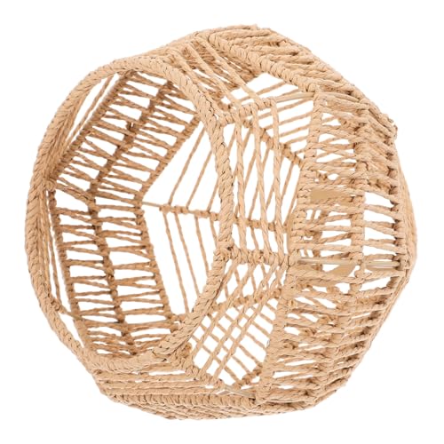 ABOOFAN Retro Handgewebter Lampenschirm aus Rattan für Esszimmer und Teehäuser Boho Hängelampe Dekorativer Deckenleuchtenschirm Einzigartiges Design für Gemütliche Räume von ABOOFAN
