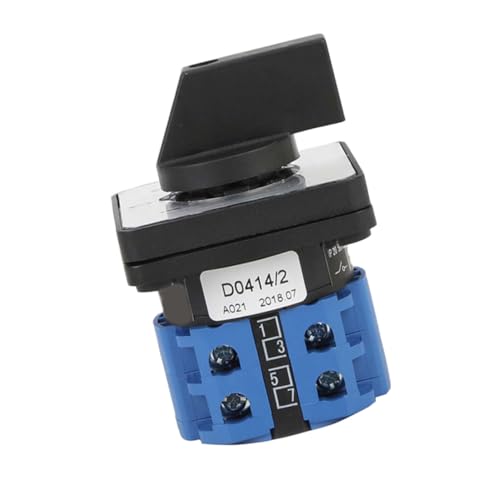 ABOOFAN Rotary Select Power Umschalter Kompakter Wechselschalter mit Sicherer Isolierung für Steuerung Motor Testgeräte Vielseitig Einsetzbar Blau von ABOOFAN