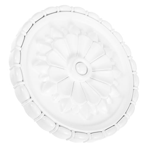 ABOOFAN Runder Deckenmedaillon für Lichtabdeckung PU Dekorative Deckenleuchte Geeignet für Wohnzimmer Schlafzimmer und Esszimmer Einfache Diy Installation Verleiht Jedem Einen Eleganten von ABOOFAN