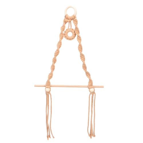 ABOOFAN Rustikaler Wandhalter Handgewebter Papierhandtuchhalter aus Baumwolle und Holz Langlebiger Wandmontierter Handtuch Papierrollenorganizer für Bad Wohnzimmer Küche Einfache von ABOOFAN
