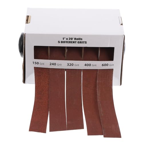 ABOOFAN Schleifband-rolle mit Spenderbox Verschleißfestes Dry Matte Schleifpapier Feinkörniges Schleifband für Metall Holz Glas zum Polieren und Feinschliff bei Holzprojekten ABOOFAN Schleifband-rolle mit Spenderbox Verschleißfestes Dry Matte Schleifpapier Feinkörniges Schleifband für Metall Holz Glas zum Polieren und Feinschliff bei Holzprojekten von ABOOFAN