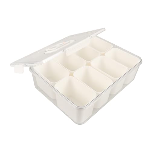 ABOOFAN Snackbox mit Fächern für Snacks und Süßigkeiten Tragbare Aufbewahrungsbox mit Deckel und Griff für Picknick Reisen Filme und Partys Geteiltes Design für Obst Nüsse und ABOOFAN Snackbox mit Fächern für Snacks und Süßigkeiten Tragbare Aufbewahrungsbox mit Deckel und Griff für Picknick Reisen Filme und Partys Geteiltes Design für Obst Nüsse und von ABOOFAN