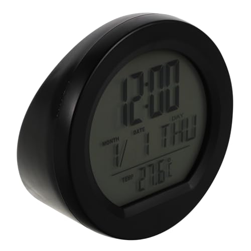 ABOOFAN Solarbetriebene Auto-digitaluhr mit Lcd-display Aktuelle Temperatur Datumsanzeige Automatische Solaraufladung Vielseitig Kompatibel für Armaturenbrett Aller Fahrzeugtypen von ABOOFAN