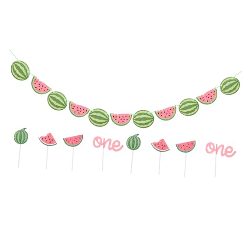 ABOOFAN Sommer Party Deko Wassermelone Geburtstagsgirlande und Obst Kuchenstecker Teilig für Stilvolle Sommergeburtstagstafel und Fruchtige Partystimmung ABOOFAN Sommer Party Deko Wassermelone Geburtstagsgirlande und Obst Kuchenstecker Teilig für Stilvolle Sommergeburtstagstafel und Fruchtige Partystimmung von ABOOFAN