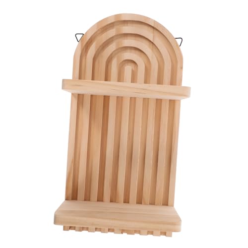 ABOOFAN Stabiles Wandregal Aus Holz Doppellagiges Schlafzimmer-bürodekor Innenaufbewahrung Natürliches Holzfinish ABOOFAN Stabiles Wandregal Aus Holz Doppellagiges Schlafzimmer-bürodekor Innenaufbewahrung Natürliches Holzfinish von ABOOFAN