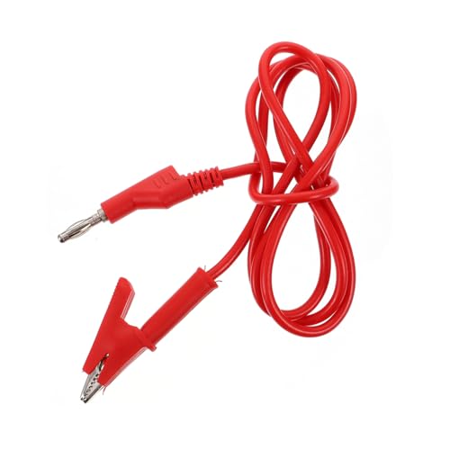 ABOOFAN Stapelbarer Krokodilklemmen testleitung mit Isoliertem Silikonkabel Multimeter Prüfkabel Rot für Elektrische Messungen und Elektronische Anwendungen ABOOFAN Stapelbarer Krokodilklemmen testleitung mit Isoliertem Silikonkabel Multimeter Prüfkabel Rot für Elektrische Messungen und Elektronische Anwendungen von ABOOFAN