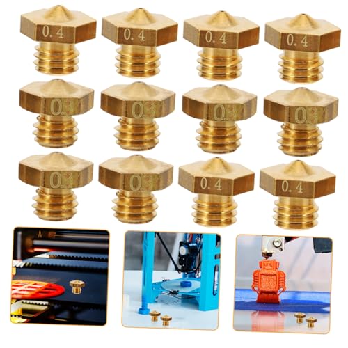 ABOOFAN Teiliges Drucker Düsen aus Langlebigem Messing Extruder Nozzle für Vielseitige Wie Einfache Hohe Wärmeleitfähigkeit Kompatibel mit Filament ABOOFAN Teiliges Drucker Düsen aus Langlebigem Messing Extruder Nozzle für Vielseitige Wie Einfache Hohe Wärmeleitfähigkeit Kompatibel mit Filament von ABOOFAN