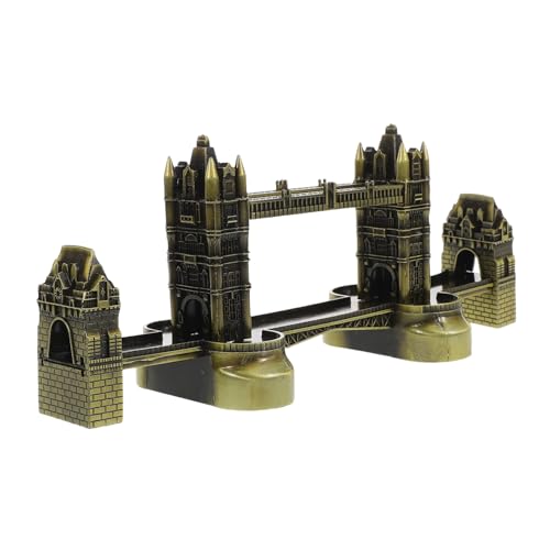 ABOOFAN Tower-Bridge-Modell Souvenirs Von Der London Bridge Statuen Für Wohnkultur Einrichtung Im Europäischen Stil Desktop -Figuren Gebäudeskulptur Aus Metall Kaffee Zinklegierung von ABOOFAN