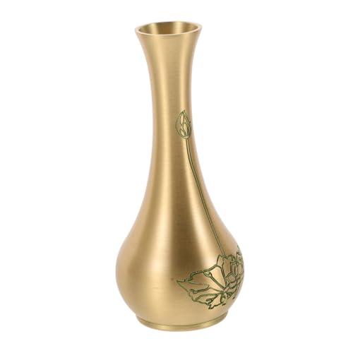ABOOFAN Messing Blumenvase Mini Vase Dekoration Tischplatte Miniatur Messing Vase Metallvase Ornament Für Getrocknete Blumen von ABOOFAN