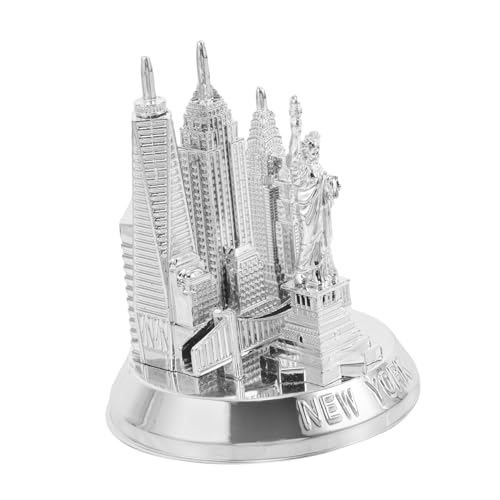 ABOOFAN Vintage York Metallmodell Souvenir Silber Retro Desktop Dekoration Vielseitiges Wohnaccessoire für Wohnzimmer Büro Sammler und Kreatives Haushaltsornament von ABOOFAN